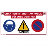 Panneau de chantier multi-informations